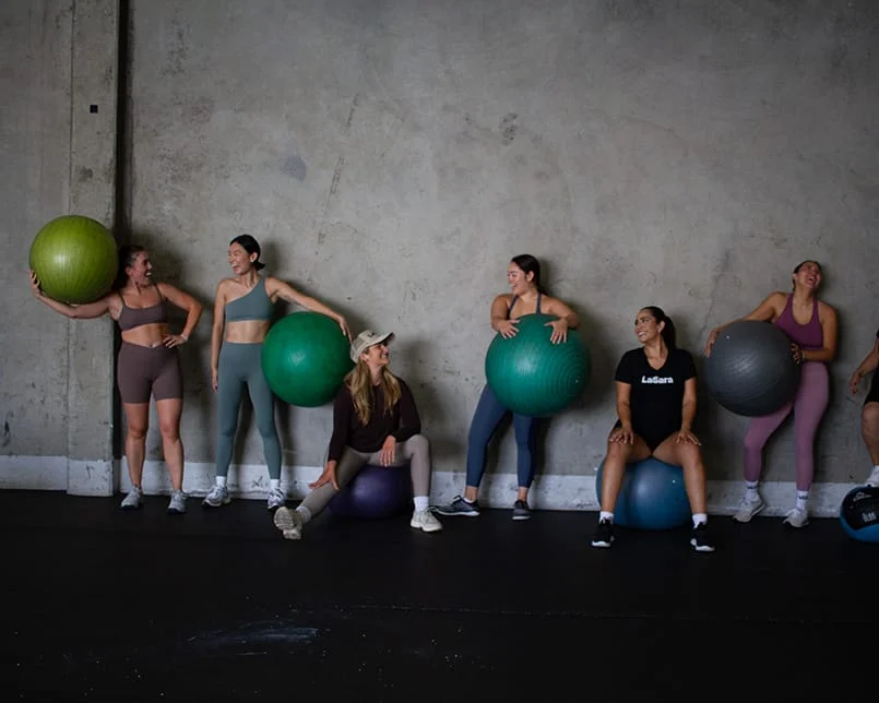 Group of women doing exercise and therapy